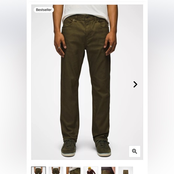 Men’s Prana Bridger size 30X30 slim fit straight, brown jean. 5 pocket design. - Picture 1 of 12